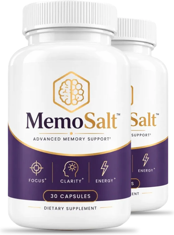 Two bottles of Memosalt capsules